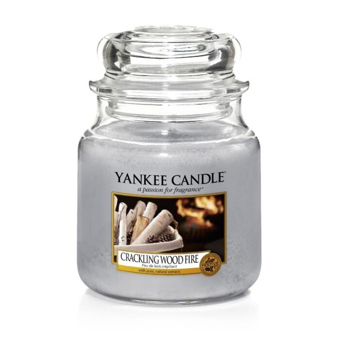 Yankee Candle Crackling Wood Fire Medium Jar-1